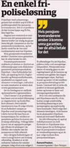 Avisside med tittelen en enkel fripoliseløsning