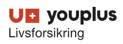 Logo til Youplus. Duvi samarbeider med Youplus for å kunne tilby våre kunder en god personforsikring.